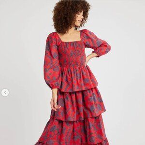 Mille Antonia dress in carmine - worn once